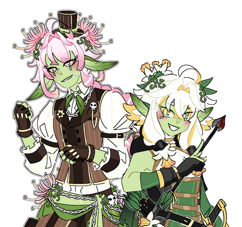 Moros &amp; Kore D&amp;D Portraits.